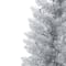7ft. Pre-Lit Silver Tinsel Artificial Christmas Tree, Clear Lights